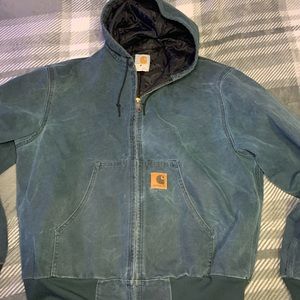 CARHARTT Vintage Denim Green Large Jacket Hood